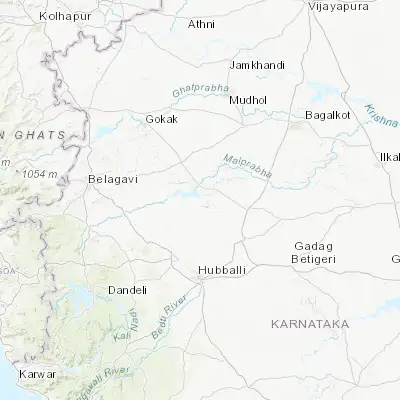 Map showing location of Saundatti (15.766150, 75.117780)