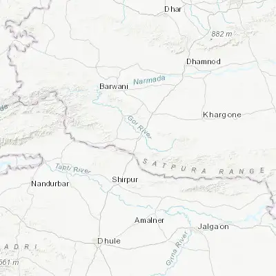 Map showing location of Sendhwa (21.685620, 75.096220)
