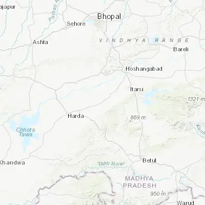 Map showing location of Seoni Mālwa (22.450460, 77.466500)