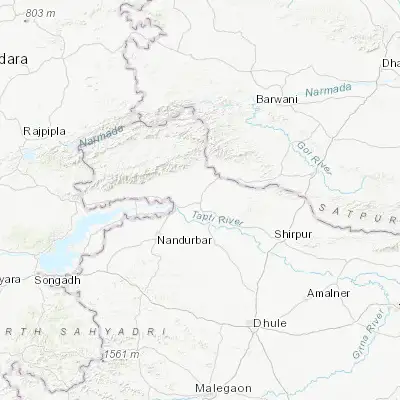 Map showing location of Shāhāda (21.545380, 74.471060)