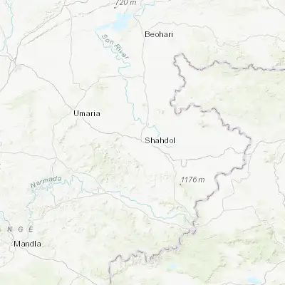 Map showing location of Shahdol (23.293560, 81.361900)