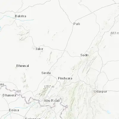 Map showing location of Sheoganj (25.139150, 73.067840)