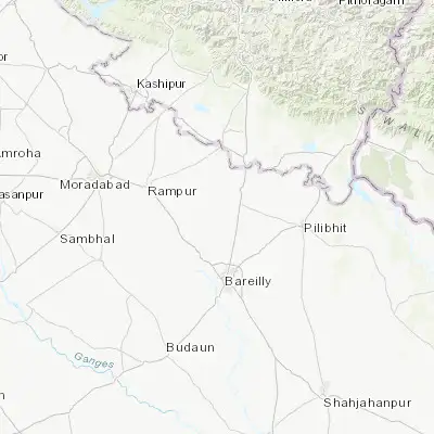 Map showing location of Shergarh (28.651280, 79.368150)