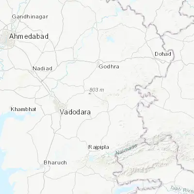 Map showing location of Shivrājpur (22.423190, 73.608650)