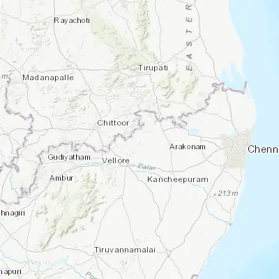 Map showing location of Sholinghur (13.118100, 79.420250)