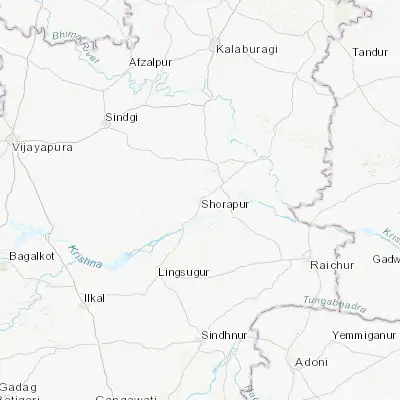 Map showing location of Shorāpur (16.521000, 76.757380)