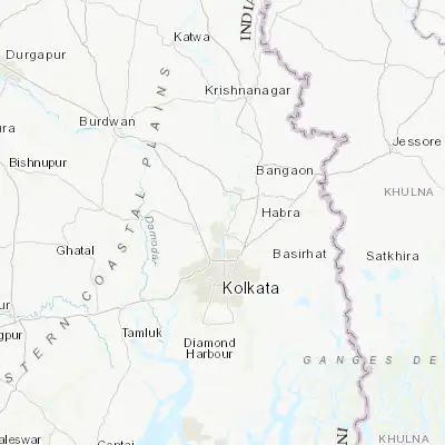Map showing location of Shyamnagar (22.833330, 88.366670)