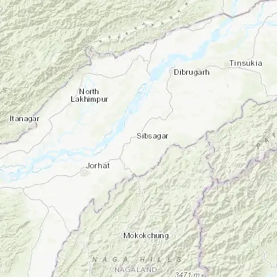 Map showing location of Sibsāgar (26.984270, 94.637840)