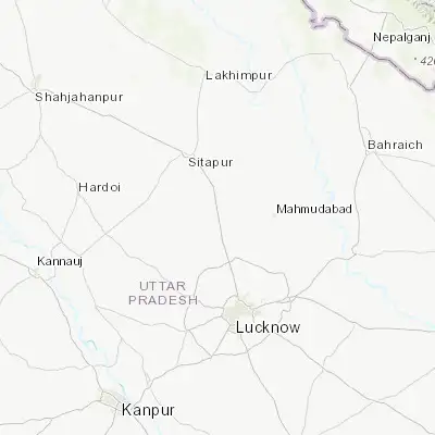 Map showing location of Sidhaulī (27.282020, 80.834500)