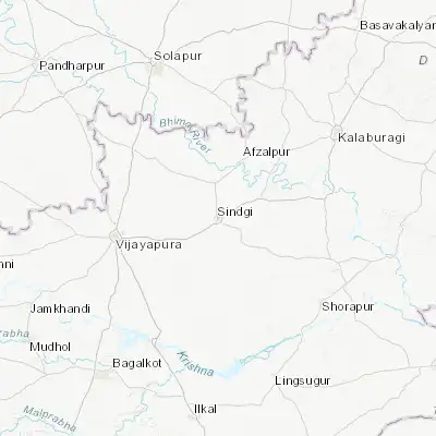 Map showing location of Sindgi (16.918830, 76.233680)