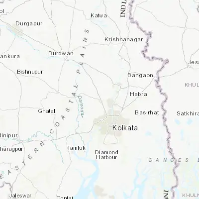 Map showing location of Singur (22.809170, 88.229440)