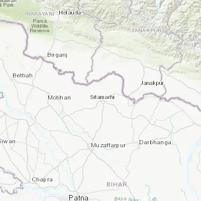 Map showing location of Sītāmarhi (26.593570, 85.490600)