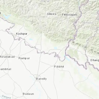 Map showing location of Sitārganj (28.929300, 79.704360)