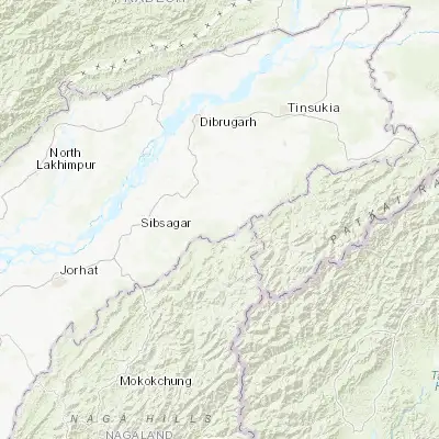 Map showing location of Sonāri (27.024620, 95.016290)