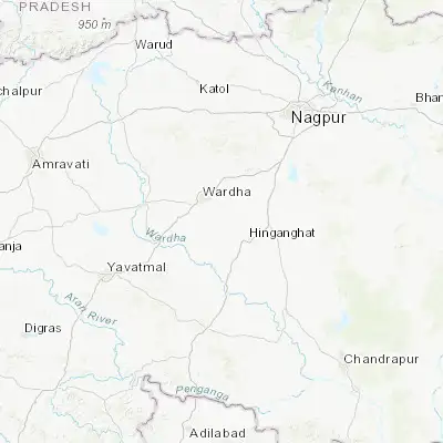 Map showing location of Sonegaon (20.629150, 78.692070)