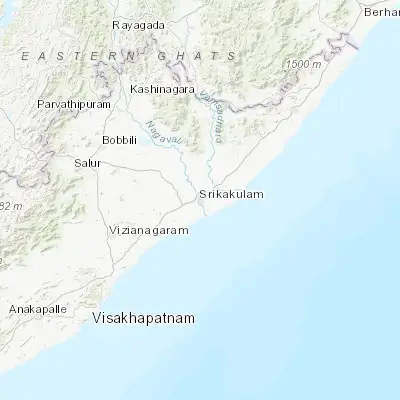 Map showing location of Srikakulam (18.298900, 83.897510)