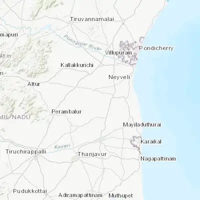 Map showing location of Srīmushnam (11.401180, 79.403840)