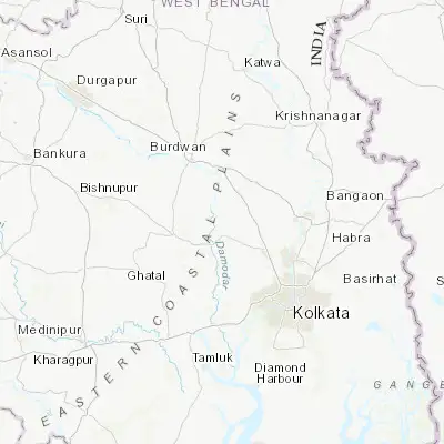 Map showing location of Srirāmpur (22.948490, 88.019540)