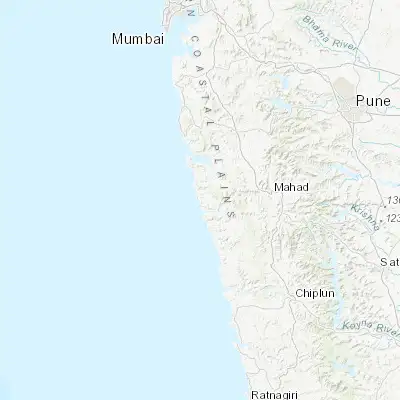 Map showing location of Srīvardhan (18.045920, 73.015520)