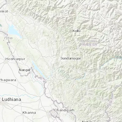 Map showing location of Sundarnagar (31.535230, 76.905000)