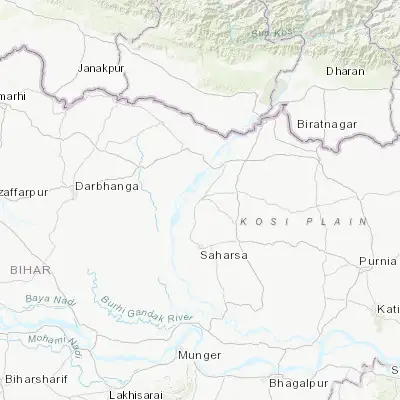 Map showing location of Supaul (26.115270, 86.595090)