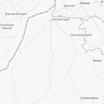 Map showing location of Sūratgarh (29.321500, 73.899790)