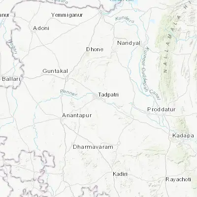 Map showing location of Tādpatri (14.908320, 78.010310)