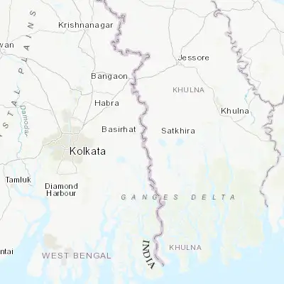 Map showing location of Tāki (22.588670, 88.932530)