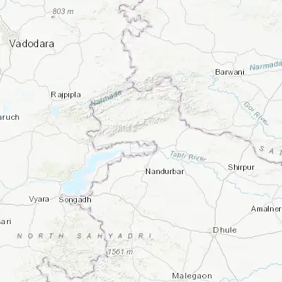 Map showing location of Taloda (21.561280, 74.212380)