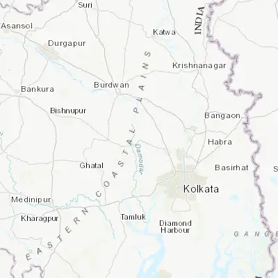 Map showing location of Tarakeswar (22.886050, 88.013630)