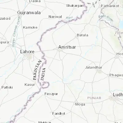 Map showing location of Tarn Tāran (31.451910, 74.927770)