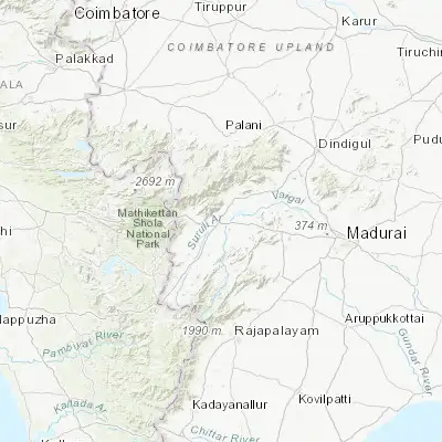 Map showing location of Teni (10.011150, 77.477720)