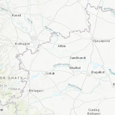 Map showing location of Terdāl (16.493790, 75.046670)