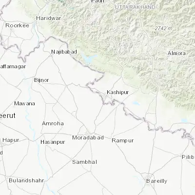 Map showing location of Thakurdwara (29.192030, 78.861450)