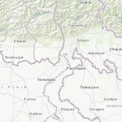 Map showing location of Thākurganj (26.427420, 88.131120)