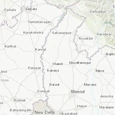 Map showing location of Thāna Bhawan (29.586050, 77.418110)