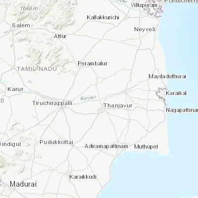Map showing location of Thiruvaiyaru (10.884050, 79.103620)