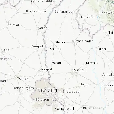 Map showing location of Tīkri (29.229100, 77.354790)
