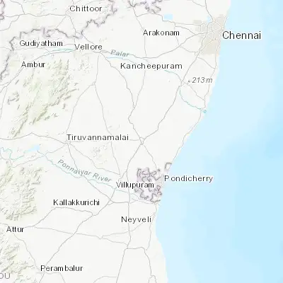 Map showing location of Tindivanam (12.234000, 79.655510)