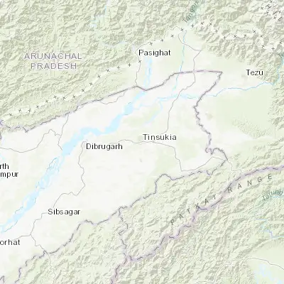 Map showing location of Tinsukia (27.489050, 95.359920)