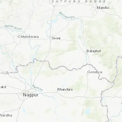 Map showing location of Tirodi (21.685220, 79.719060)