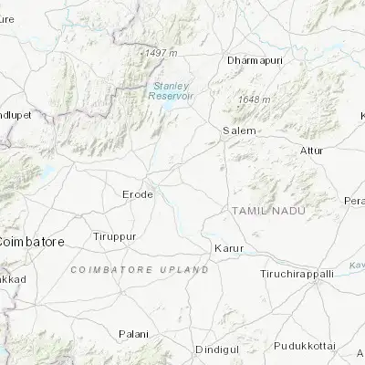 Map showing location of Tiruchengode (11.380160, 77.894440)