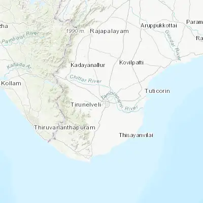 Map showing location of Tirunelveli (8.727420, 77.683800)