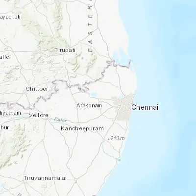 Map showing location of Tiruvallur (13.143760, 79.908890)
