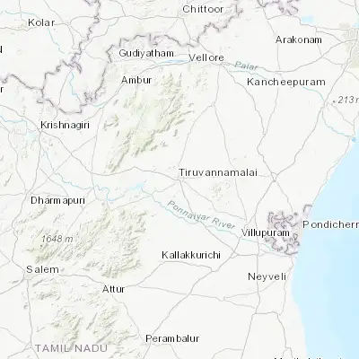 Map showing location of Tiruvannāmalai (12.226620, 79.074610)