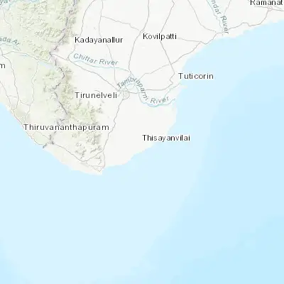 Map showing location of Tisaiyanvilai (8.337020, 77.867760)