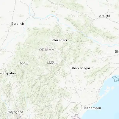 Map showing location of Udayagiri (20.124160, 84.368690)