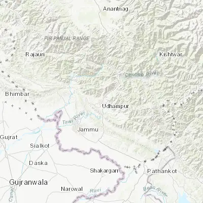 Map showing location of Udhampur (32.924310, 75.135730)