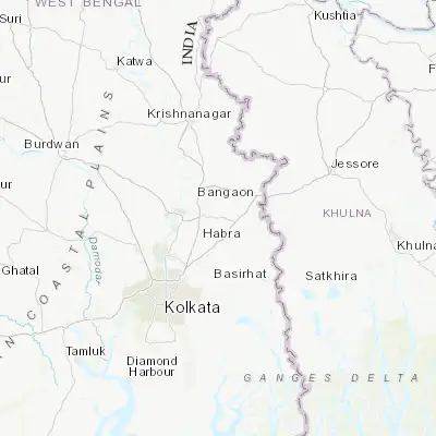 Map showing location of Ukrah (22.939380, 88.637760)
