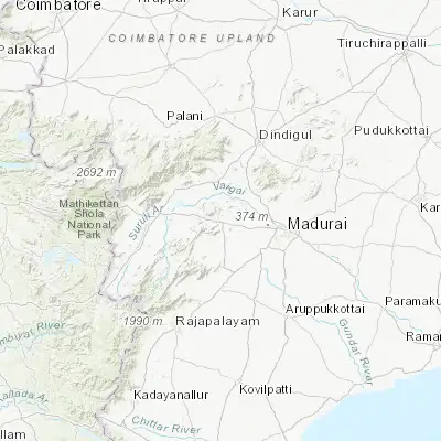 Map showing location of Usilampatti (9.969360, 77.786210)